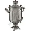 Самовар на дровах 8 литров формы «Банка гранная», серебристый, категория «Дачный»