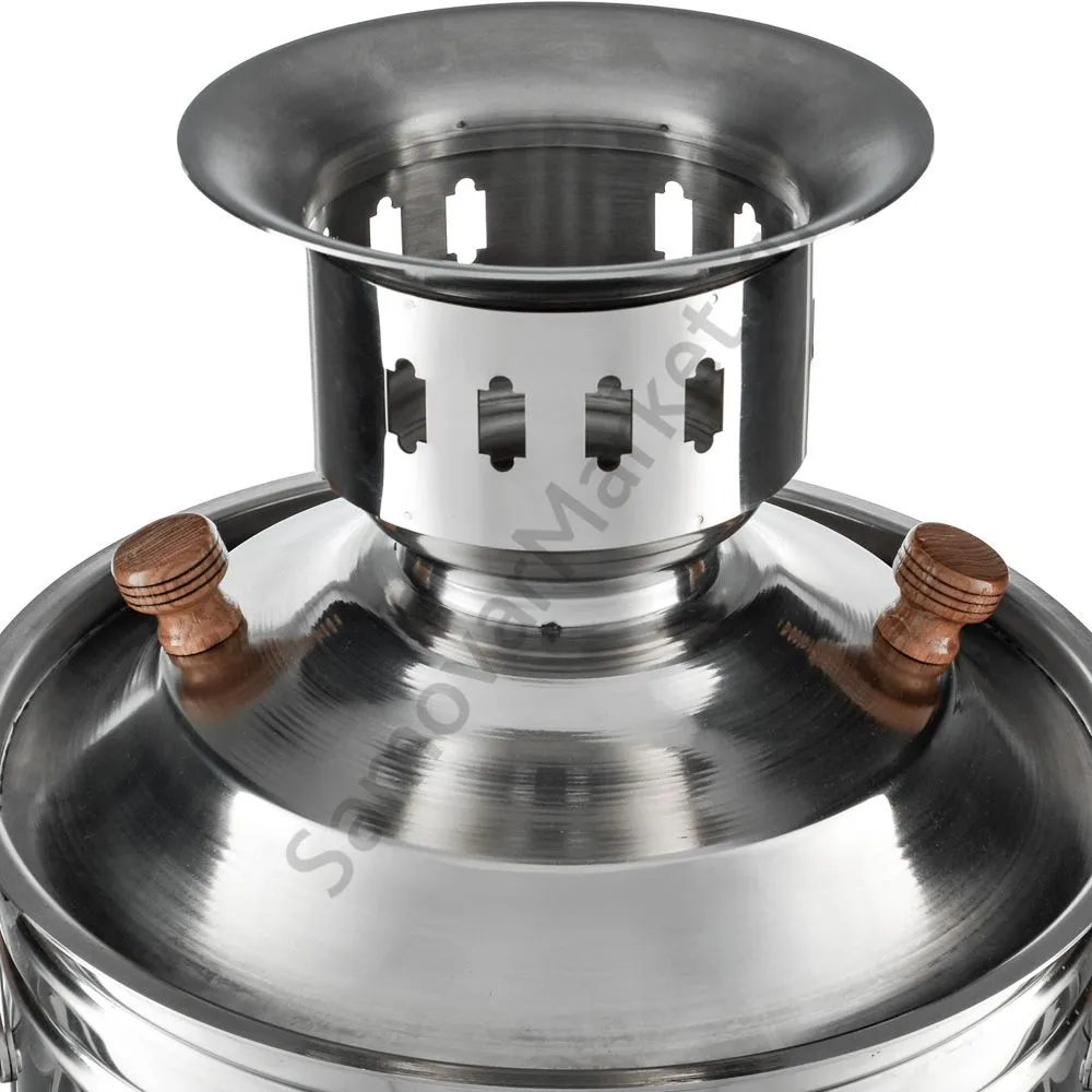 Буфетный самовар электрический с автоотключением 45 литров формы «Банка», нержавеющая сталь Буфетный самовар электрический с автоотключением 45 литров формы «Банка», нержавеющая сталь