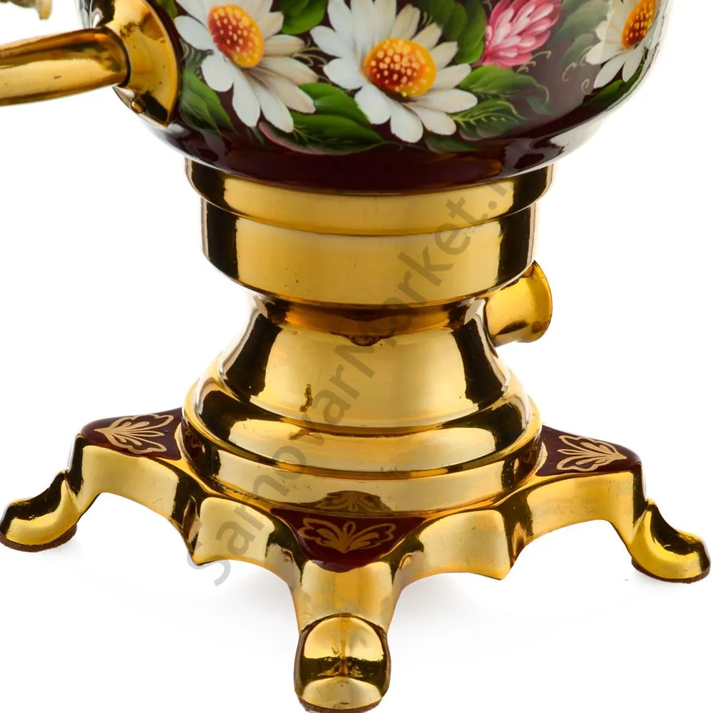 Самовар электрический 4 литра с художественной росписью «Баня» формы «Рюмка» Самовар электрический 4 литра с художественной росписью «Баня» формы «Рюмка»