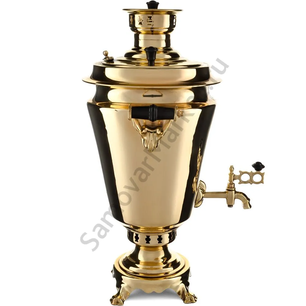 Самовар на дровах 7 литров формы «Рюмка», золотой, категория «Дачный» Самовар на дровах 7 литров формы «Рюмка», золотой, категория «Дачный»