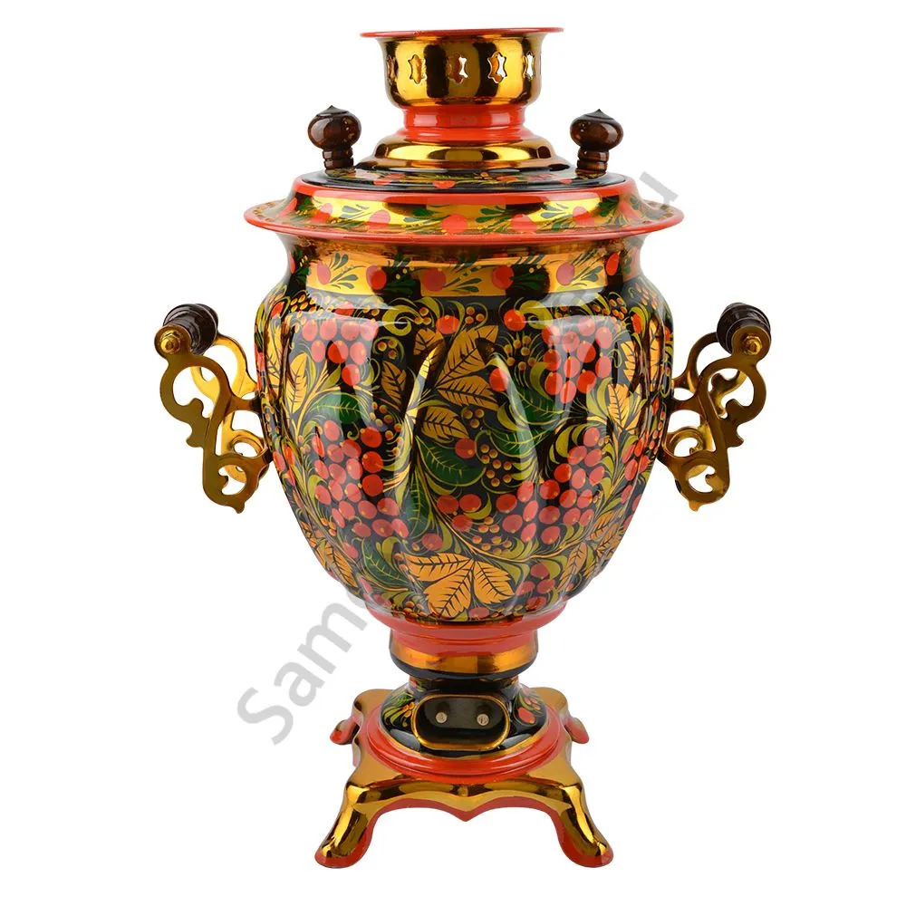 Самовар электрический 3 литра с художественной росписью «Рябина в зелени» формы «Жёлудь» Самовар электрический 3 литра с художественной росписью «Рябина в зелени» формы «Жёлудь»