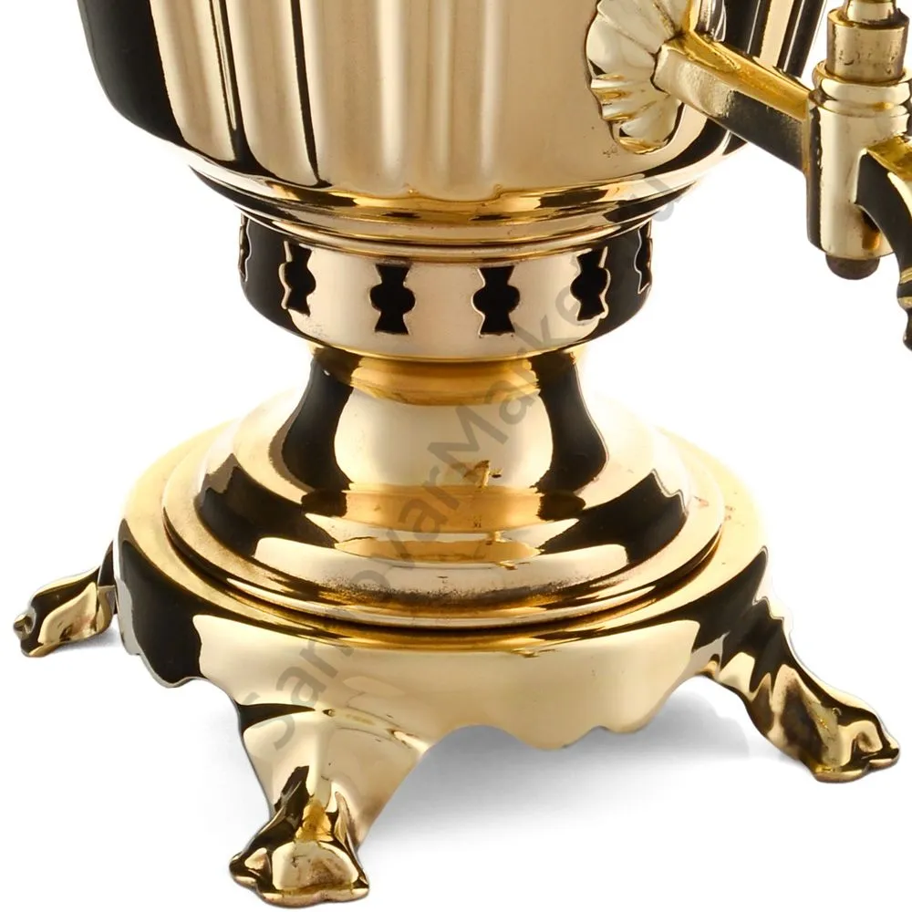 Самовар на дровах 7 литров формы «Рюмка гранная», золотой, категория «Дачный» Самовар на дровах 7 литров формы «Рюмка гранная», золотой, категория «Дачный»