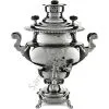 Самовар антикварный на дровах 7,5 литров формы «Ваза гранная» Н.А. Воронцова, с трубой, серебристый Самовар антикварный на дровах 7,5 литров формы «Ваза гранная» Н.А. Воронцова, с трубой, серебристый