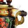 Самовар электрический 3 литра с художественной росписью «Хохлома с ягодами в зелени №2»формы «Рюмка»