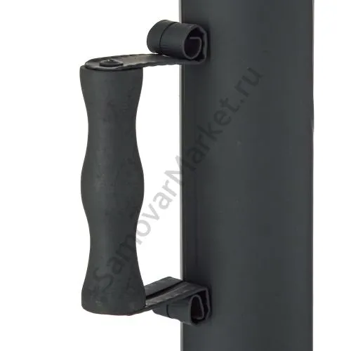 Труба для самовара патинированная диаметром 65 мм с деревянной ручкой, «Графит» 