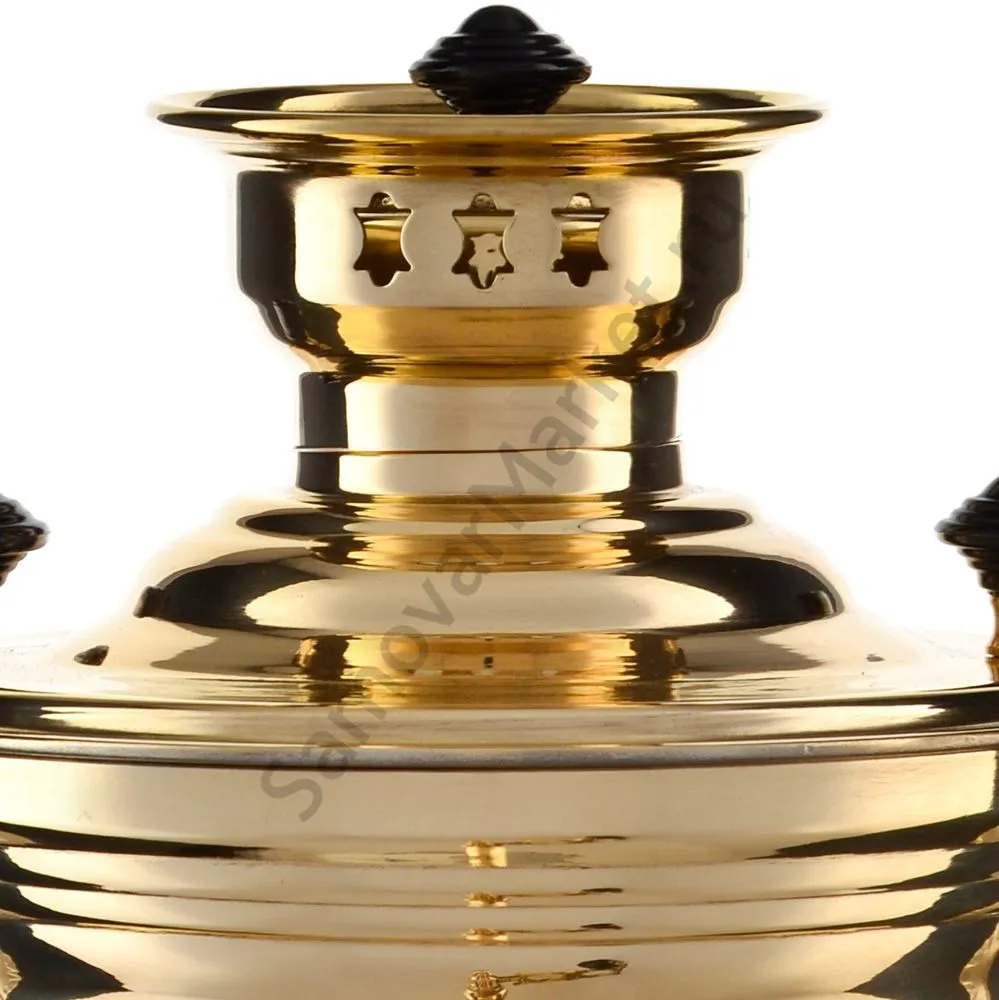 Самовар на дровах 2,8 литра формы «Банка вибронакатка», золотой, категория «Люкс» Самовар на дровах 2,8 литра формы «Банка вибронакатка», золотой, категория «Люкс»