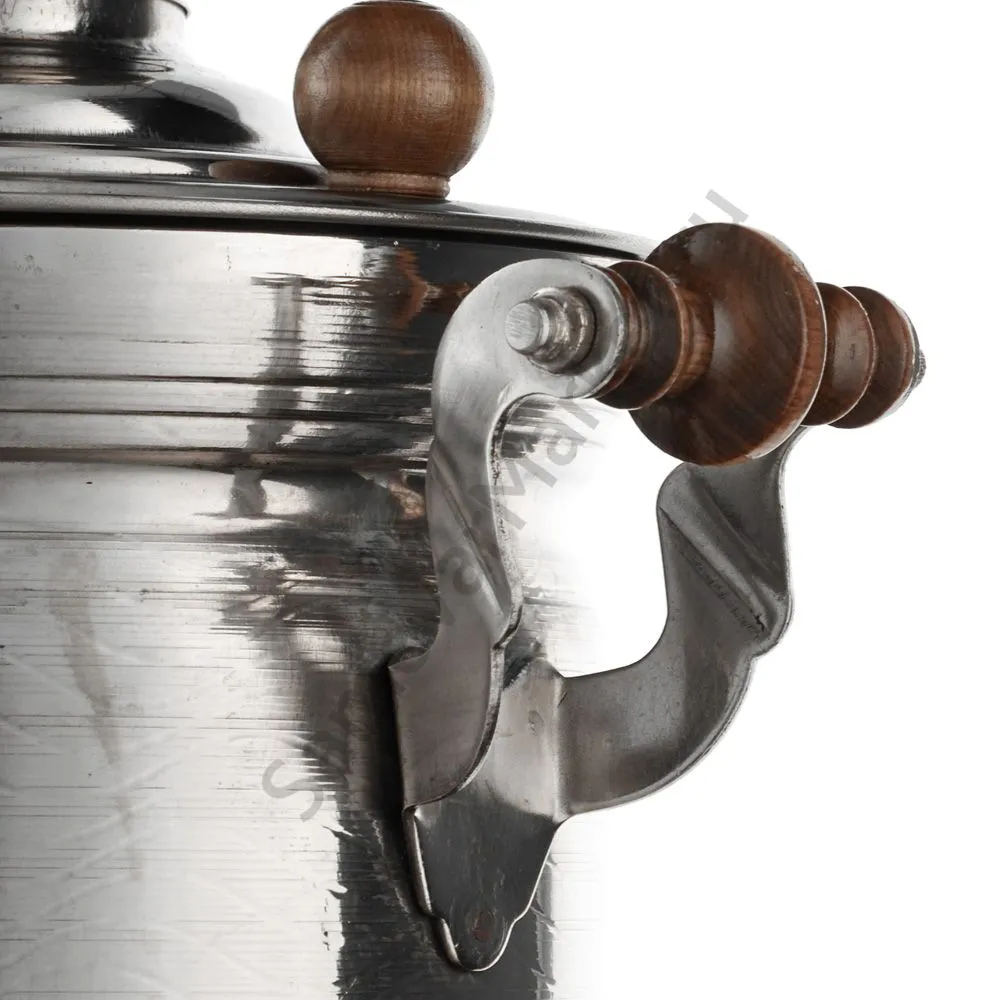 Самовар на дровах 5 литров формы «Банка с вибронакаткой», серебристый, категория «Дачный» Самовар на дровах 5 литров формы «Банка с вибронакаткой», серебристый, категория «Дачный»