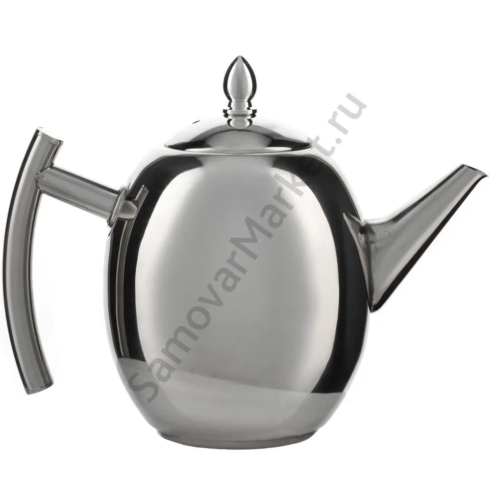 Чайник заварочный 1 литр овальный, нержавеющая сталь Чайник заварочный 1 литр овальный, нержавеющая сталь