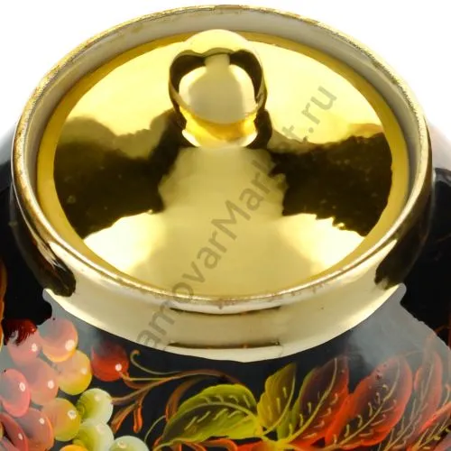 Сахарница с художественной росписью «Осенний виноград в золоте» 