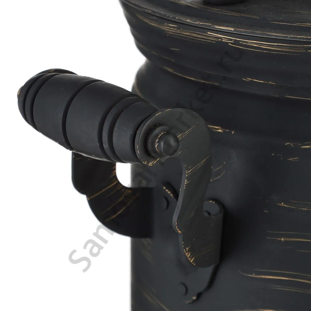 Самовар комбинированный 5 литров формы «Банка с гербом СССР» золотые нити в патине Самовар комбинированный 5 литров формы «Банка с гербом СССР» золотые нити в патине