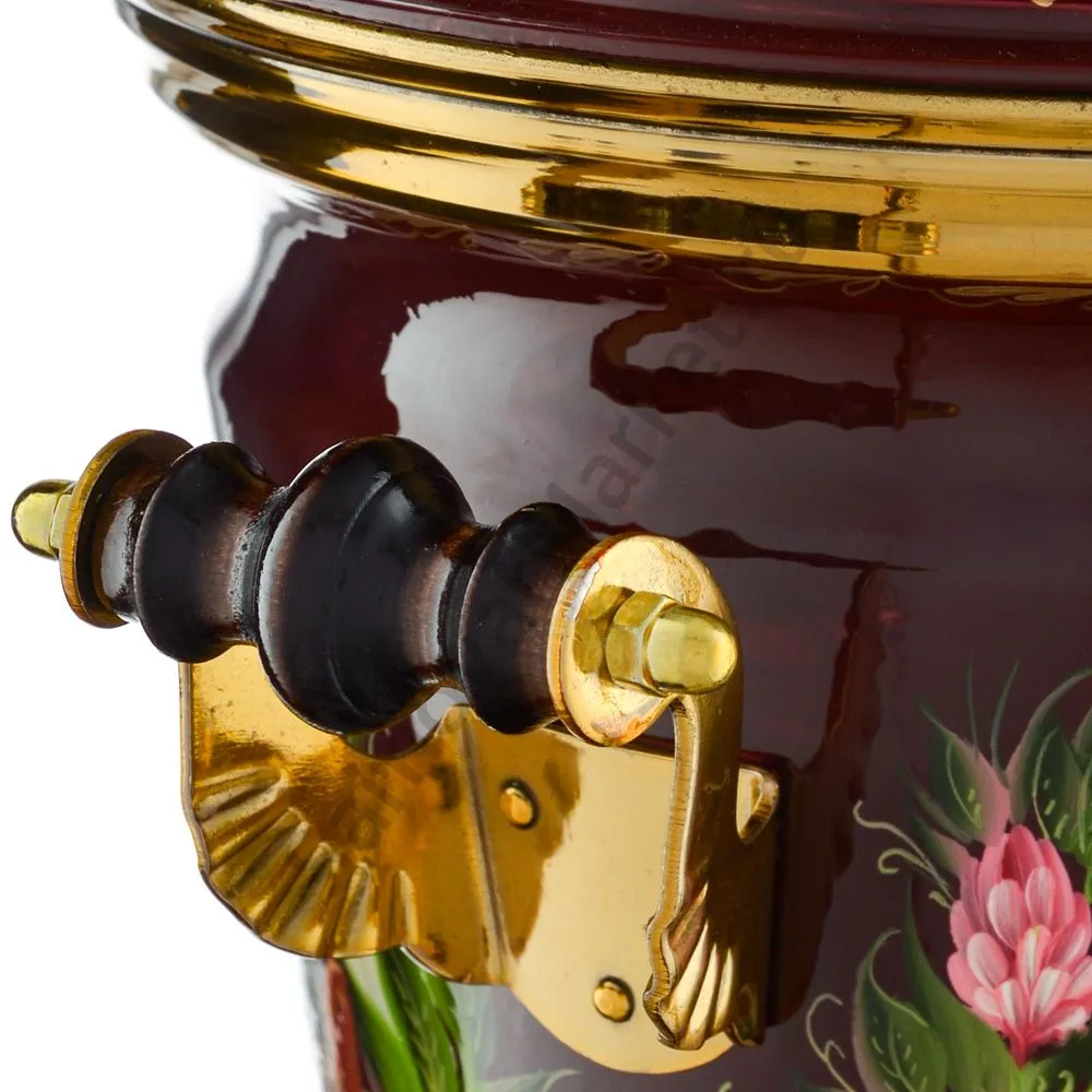 Самовар электрический 4 литра с художественной росписью «Баня» формы «Рюмка» Самовар электрический 4 литра с художественной росписью «Баня» формы «Рюмка»