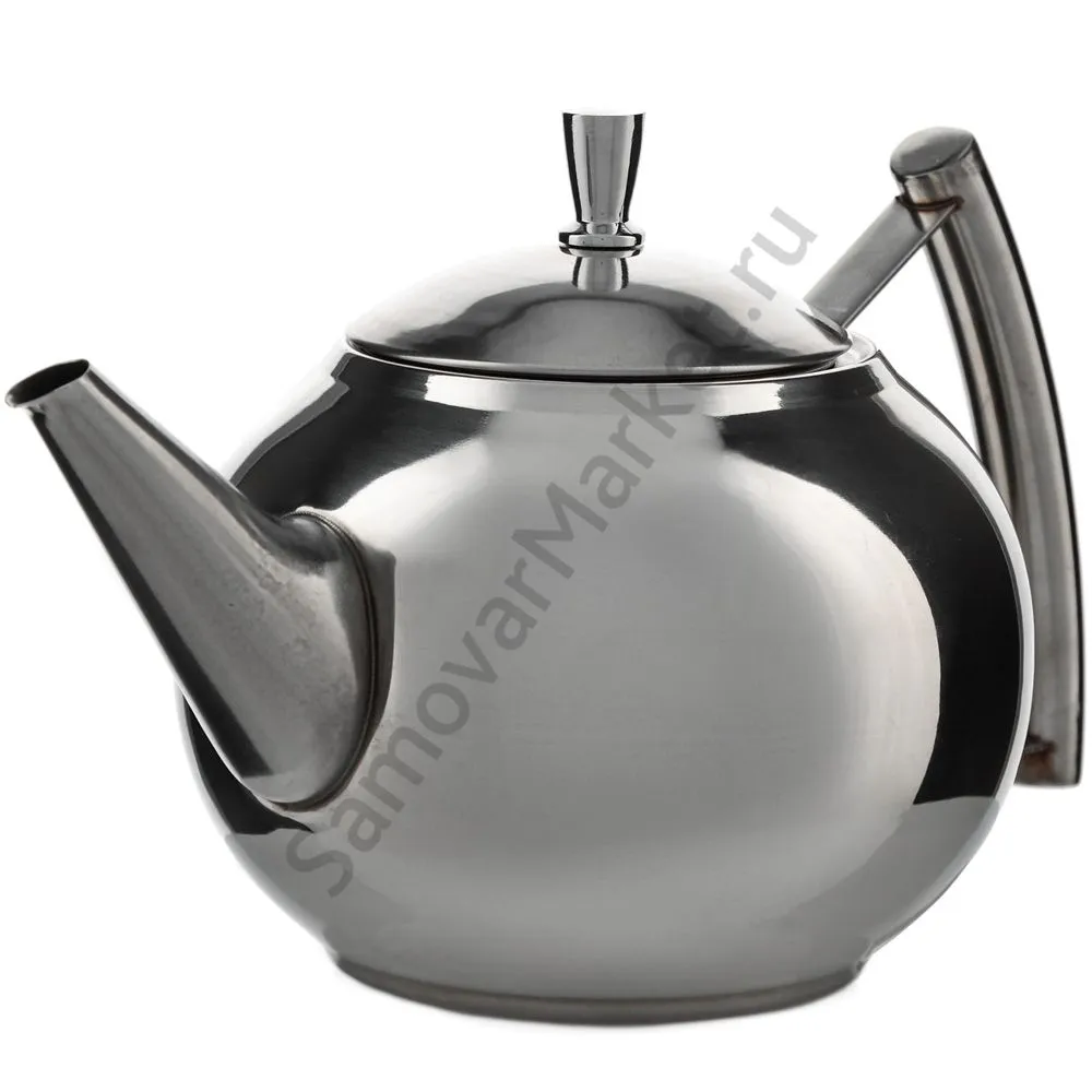 Чайник заварочный 1,2 литра круглый, нержавейка Чайник заварочный 1,2 литра круглый, нержавейка