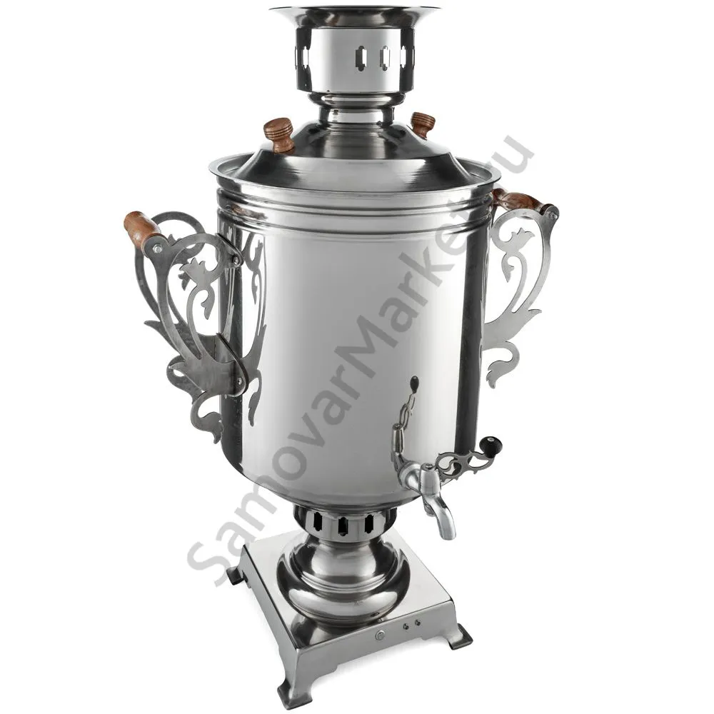 Буфетный самовар электрический с автоотключением 45 литров формы «Банка», нержавеющая сталь Буфетный самовар электрический с автоотключением 45 литров формы «Банка», нержавеющая сталь