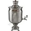 Самовар на дровах 8 литров формы «Банка гранная», серебристый, категория «Дачный»