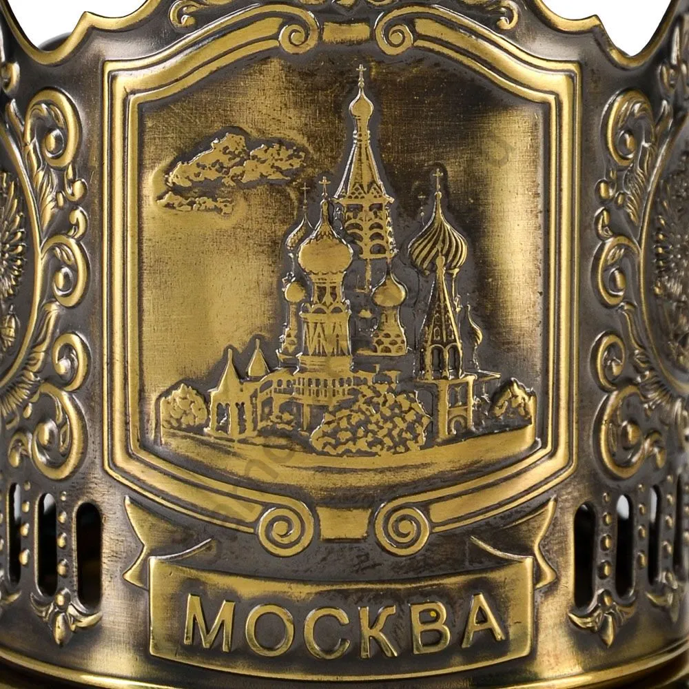 Подстаканник латунный «Храм Василия Блаженного» Подстаканник латунный «Храм Василия Блаженного»