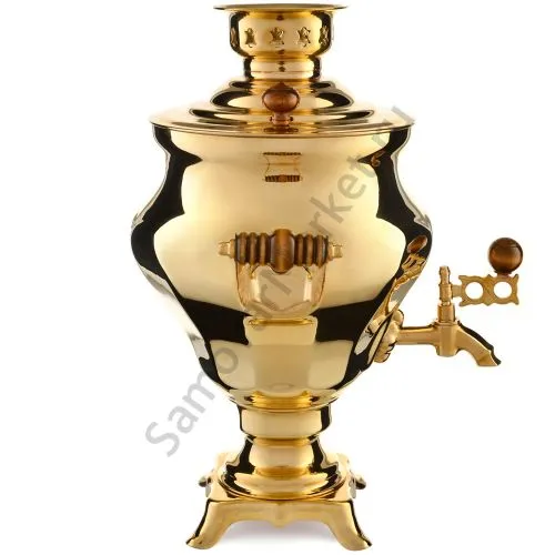 Самовар электрический 3 литра формы «Тюльпан», золотой, категория «Стандарт»