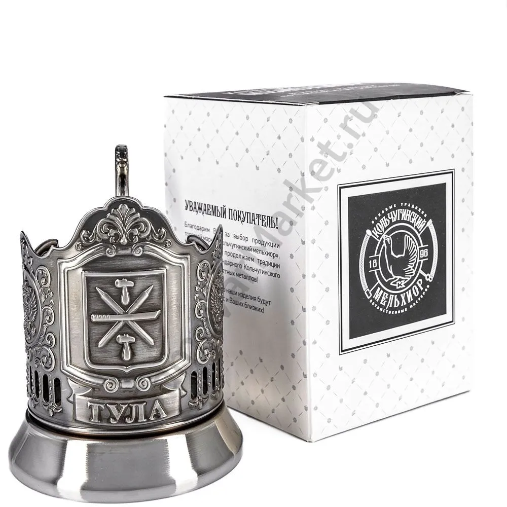 Подстаканник никелированный с чернью «Тула» Подстаканник никелированный с чернью «Тула»