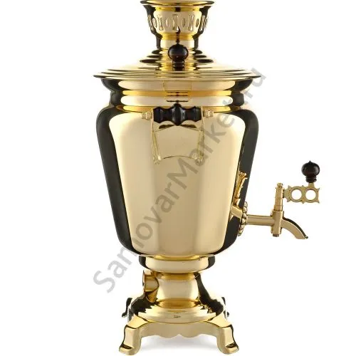 Самовар электрический 4 литра формы «Рюмка гранная», золотой, категория «Стандарт»