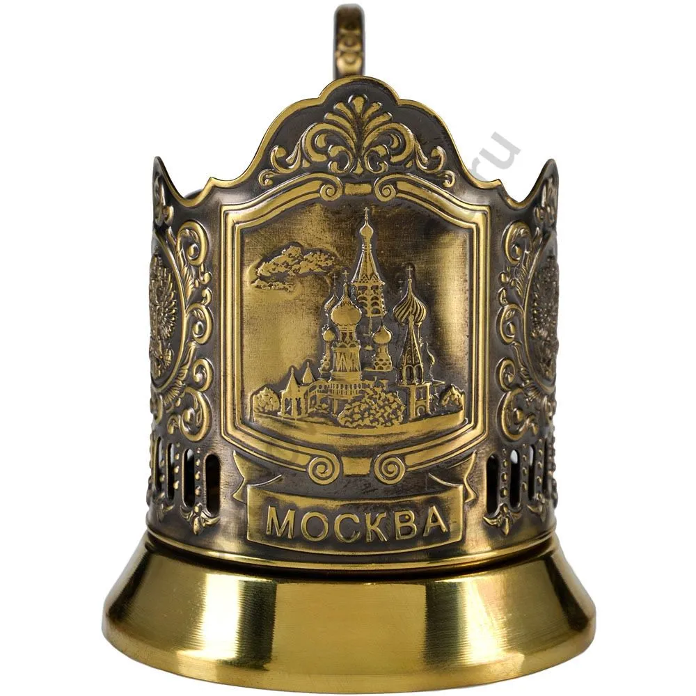 Подстаканник латунный «Храм Василия Блаженного» Подстаканник латунный «Храм Василия Блаженного»