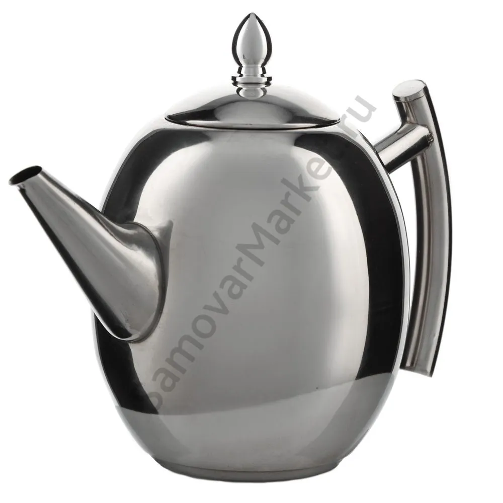 Чайник заварочный 1 литр овальный, нержавеющая сталь Чайник заварочный 1 литр овальный, нержавеющая сталь