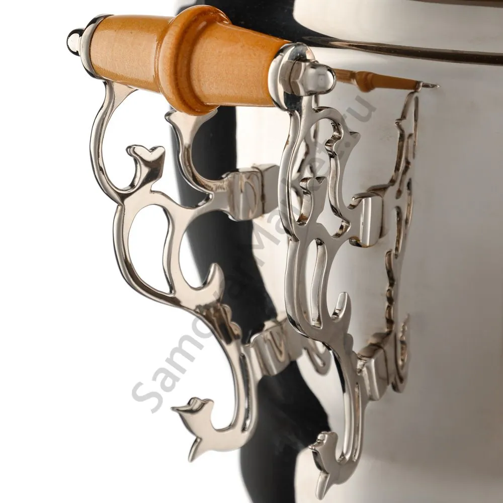 Самовар на дровах 7 литров формы «Высокая ваза» Штамп, серебристый, эксклюзив Самовар на дровах 7 литров формы «Высокая ваза» Штамп, серебристый, эксклюзив