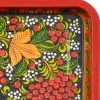 Поднос для самовара прямоугольный с художественной росписью «Рябина в зелени» Поднос для самовара прямоугольный с художественной росписью «Рябина в зелени»
