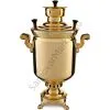 Самовар на дровах 5 литров формы «Банка с гербом РФ», золотой, категория «Люкс» Самовар на дровах 5 литров формы «Банка с гербом РФ», золотой, категория «Люкс»