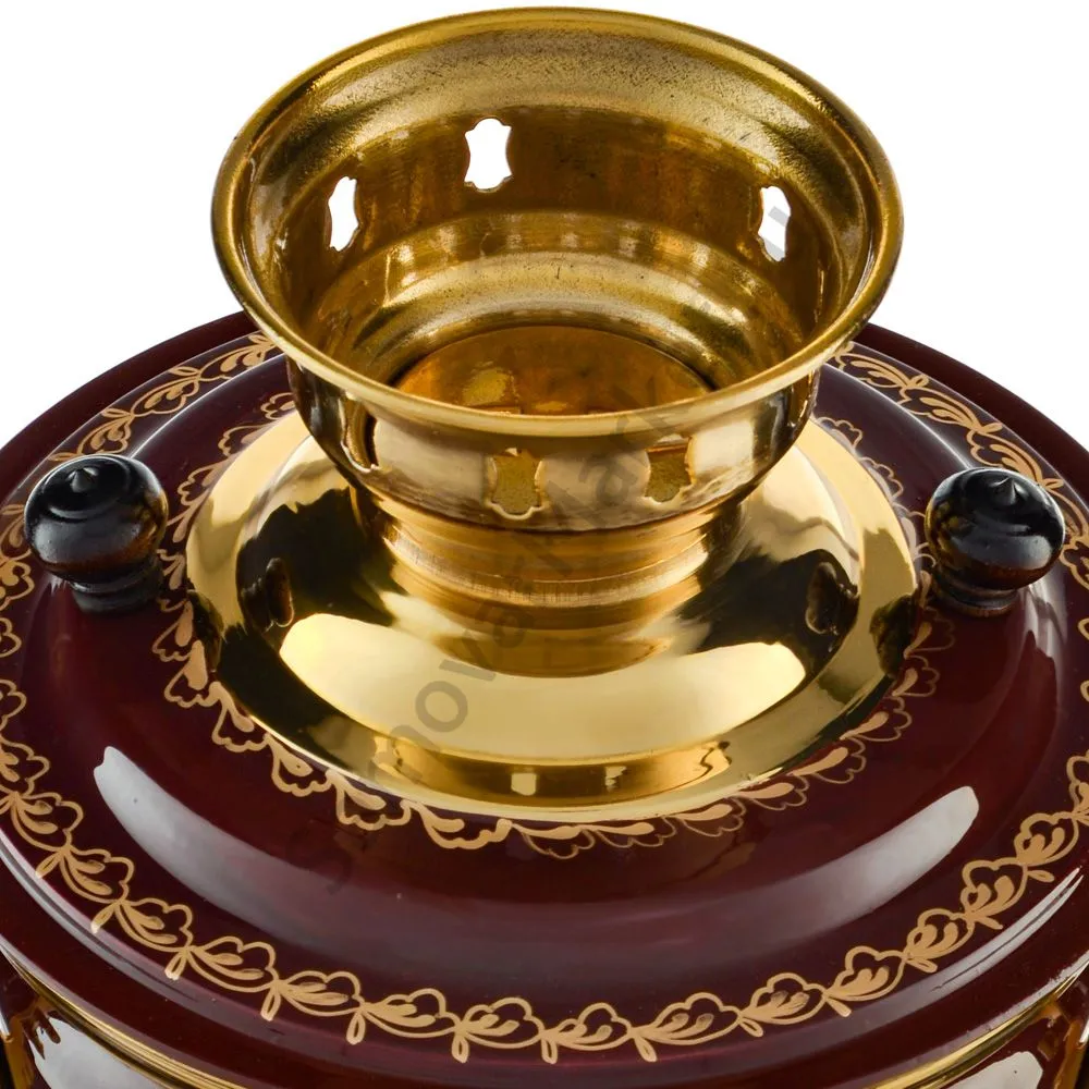 Самовар электрический 4 литра с художественной росписью «Баня» формы «Рюмка» Самовар электрический 4 литра с художественной росписью «Баня» формы «Рюмка»