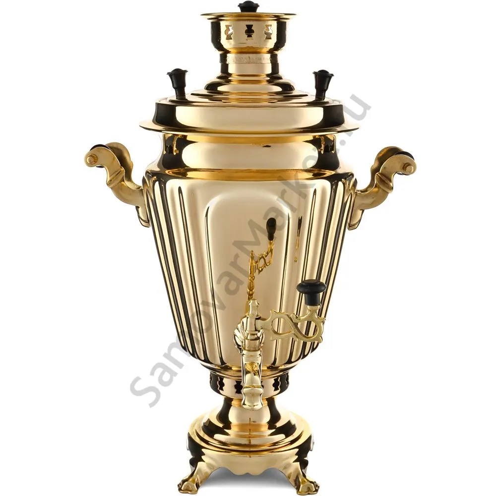 Самовар на дровах 7 литров формы «Рюмка гранная», золотой, категория «Дачный» Самовар на дровах 7 литров формы «Рюмка гранная», золотой, категория «Дачный»