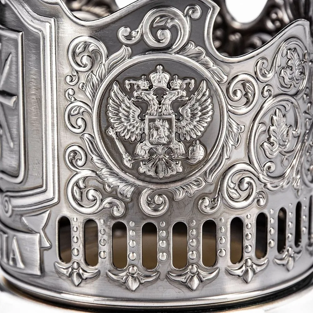 Подстаканник никелированный с чернью «Тула» Подстаканник никелированный с чернью «Тула»