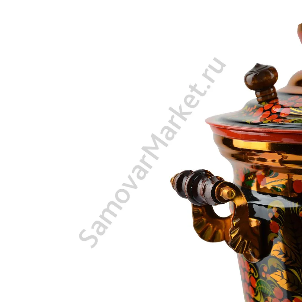 Самовар электрический 4 литра с художественной росписью «Рябина в зелени» формы «Рюмка» Самовар электрический 4 литра с художественной росписью «Рябина в зелени» формы «Рюмка»