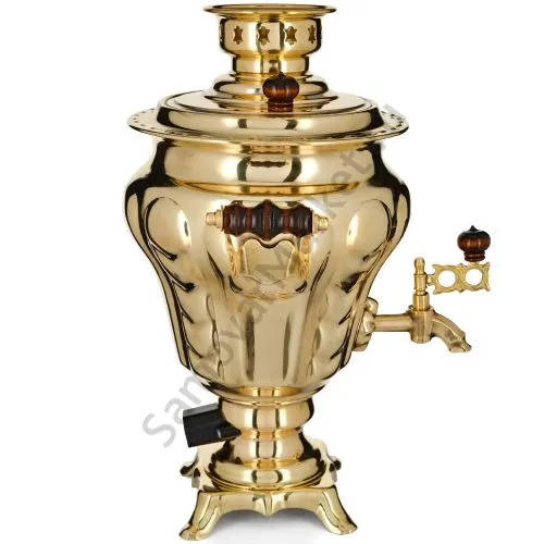 Самовар электрический 3,5 литра формы «Груша», золотой, категория «Стандарт»