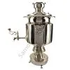 Самовар антикварный жаровой на спирте 8 литров формы «Фонарь» Б.Г. Тейле, серебристый