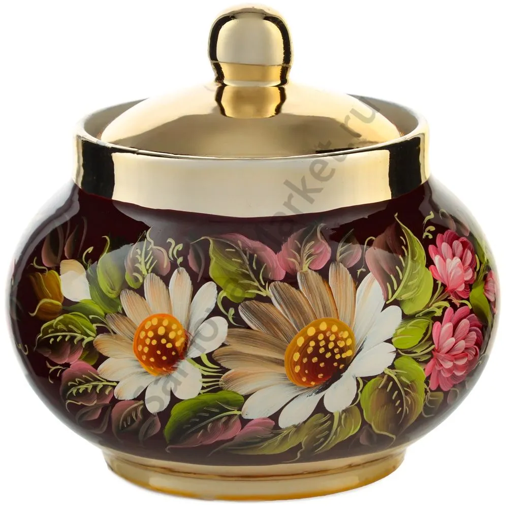 Сахарница с художественной росписью «Баня» Сахарница с художественной росписью «Баня»