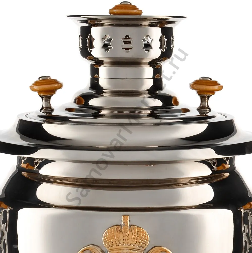 Самовар на дровах 7 литров формы «Высокая ваза» Штамп, серебристый, эксклюзив Самовар на дровах 7 литров формы «Высокая ваза» Штамп, серебристый, эксклюзив