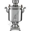 Самовар на дровах 7 литров формы «Банка» нержавеющая сталь, серебристый