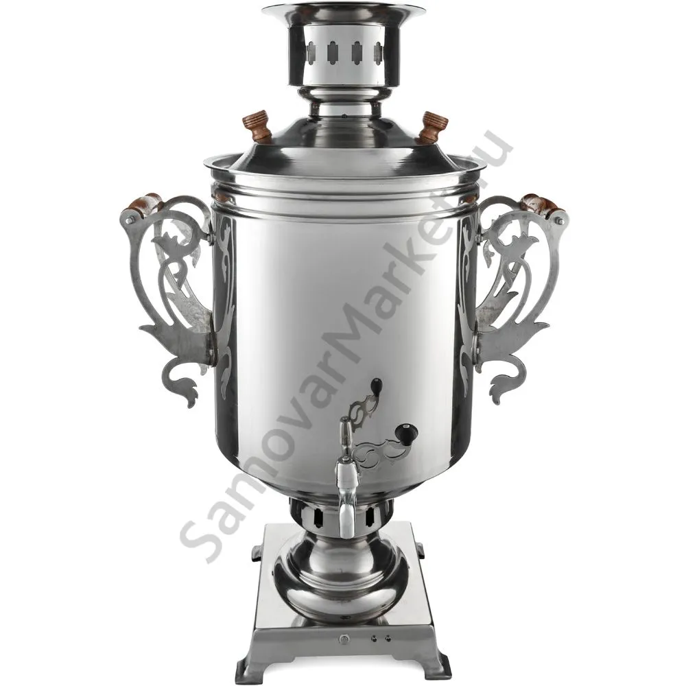 Буфетный самовар электрический с автоотключением 45 литров формы «Банка», нержавеющая сталь Буфетный самовар электрический с автоотключением 45 литров формы «Банка», нержавеющая сталь