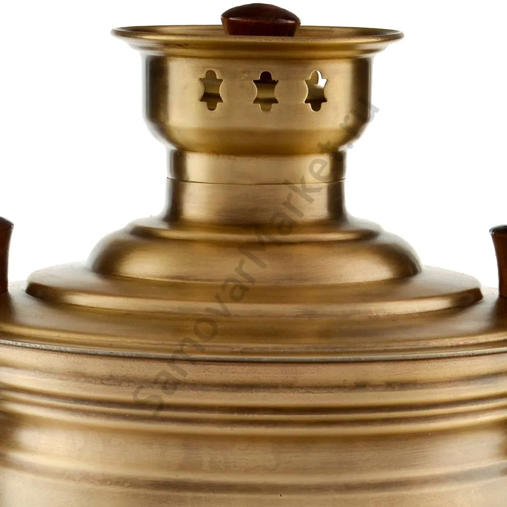 Самовар комбинированный на 7 литров формы «Банка», травление по латуни, категория «Эксклюзив» Самовар комбинированный на 7 литров формы «Банка», травление по латуни, категория «Эксклюзив»