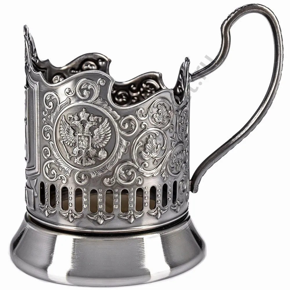 Подстаканник никелированный с чернью «Тула» Подстаканник никелированный с чернью «Тула»