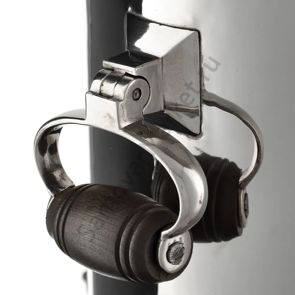 Самовар антикварный комбинированный 5,5 литров формы «Банка» Шемариных с медалями, серебристый Самовар антикварный комбинированный 5,5 литров формы «Банка» Шемариных с медалями, серебристый