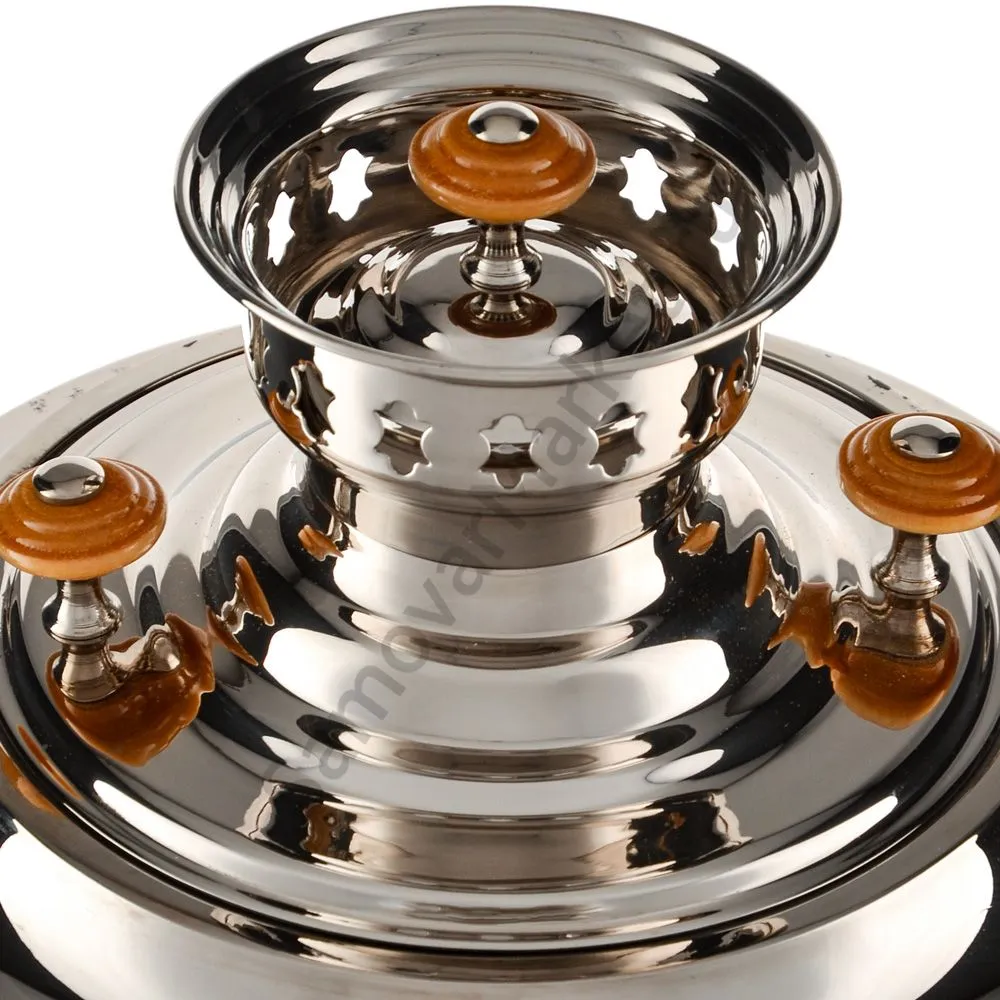 Самовар на дровах 7 литров формы «Высокая ваза» Штамп, серебристый, эксклюзив Самовар на дровах 7 литров формы «Высокая ваза» Штамп, серебристый, эксклюзив