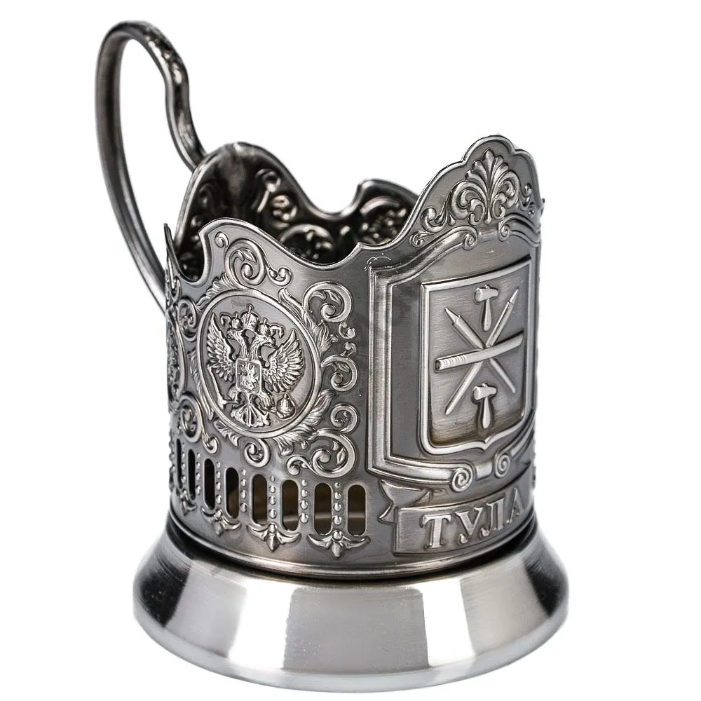 Подстаканник никелированный с чернью «Тула» Подстаканник никелированный с чернью «Тула»