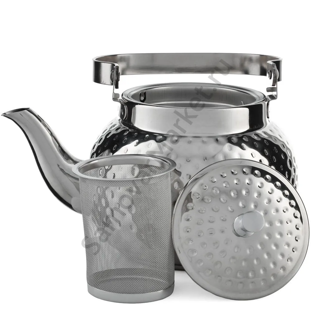 Чайник заварочный 1,2 литра круглый, нержавеющая сталь Чайник заварочный 1,2 литра круглый, нержавеющая сталь