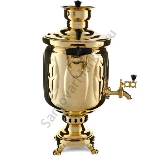 Самовар на дровах 5 литров формы «Банка с листьями», категория «Дачный»