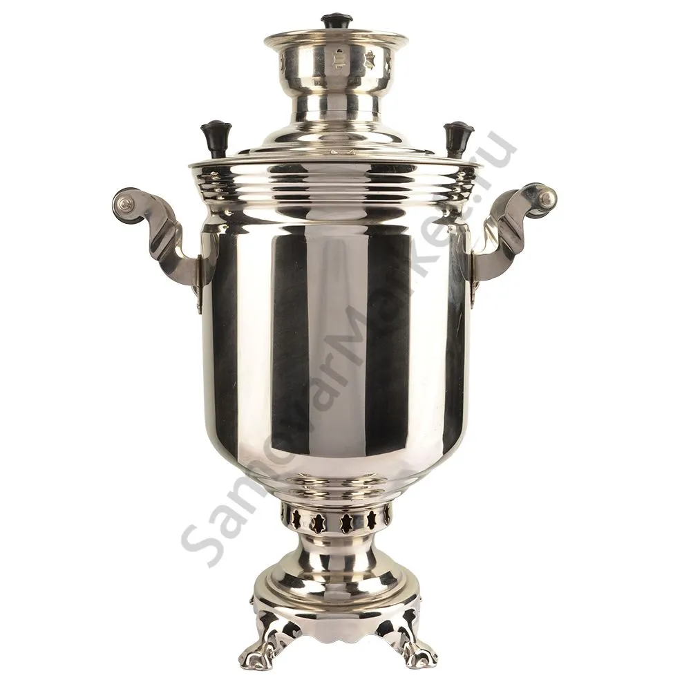 Самовар на дровах 7 литров формы «Банка с вибронакаткой», серебристый, категория «Дачный» Самовар на дровах 7 литров формы «Банка с вибронакаткой», серебристый, категория «Дачный»