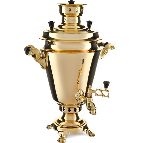 Самовар на дровах 5 литров формы «Рюмка», золотой, категория «Дачный»