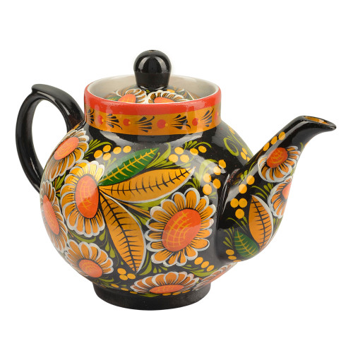 Чайник заварочный для самовара с художественной росписью «Ромашки»