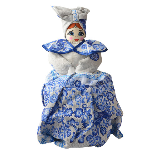 Грелка на заварочный чайник «Солоха в сарафане под гжель»