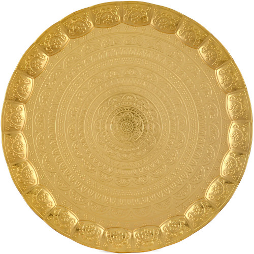 Поднос для самовара круглый «Цветочек», рельефный