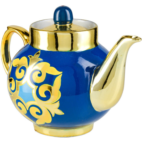 Чайник заварочный для самовара с художественной росписью «Орнамент синий»